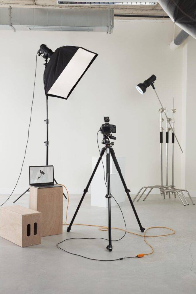 arrangement professional photographer equipment Autor, Designer und Freiberufler